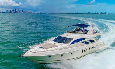 Charter 62' Azimut Fly Bridge Luxury Yacht in Miami, Florida