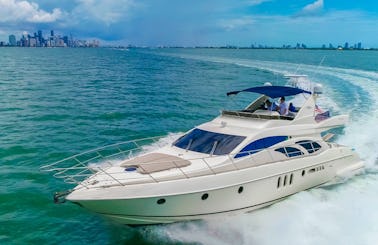 Charter 62' Azimut Fly Bridge Luxury Yacht in Miami, Florida
