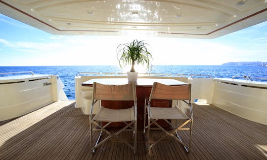 Captained Charter onboard 76' Ferretti Power Mega Yacht in Ornos, Greece