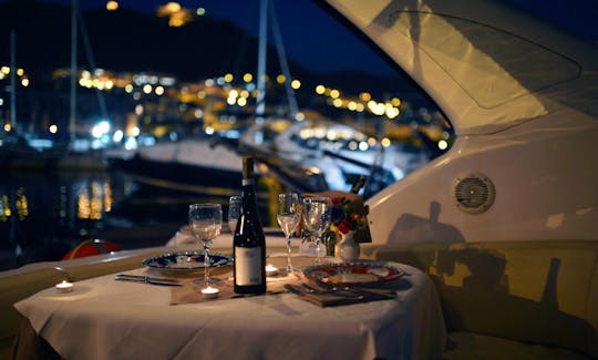 Night on board in Positano