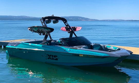 2019 AXIS A22 Boat Rental with Surf Boards and Tube Included in Lake Tahoe, California. Minimum 2 days