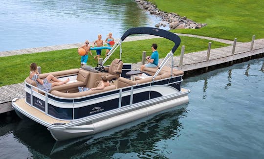Explore and Enjoy Glen Lake with S20 Bennington Pontoon Boat