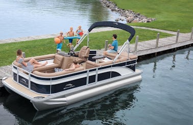 Explore and Enjoy Glen Lake with S20 Bennington Pontoon Boat