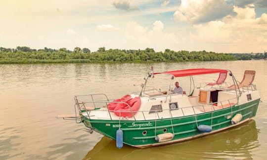 Our boat on the Danube river.