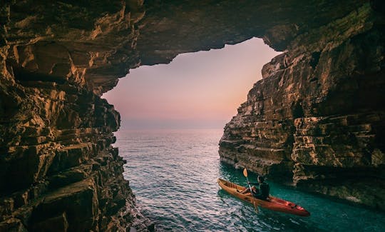 Guided Kayak Tour with Cave Experience + Safari in Premantura, Croatia