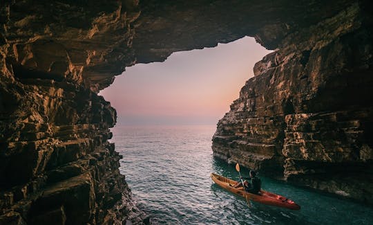 Guided Kayak Tour with Cave Experience + Safari in Premantura, Croatia