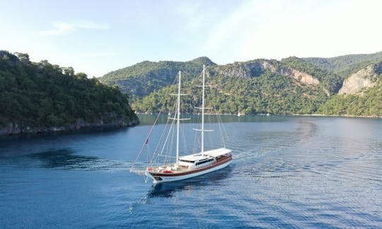 Incroyable croisière bleue de luxe lors du Holiday 10 Gulet de 127 minutes à Fethiye, Muğla