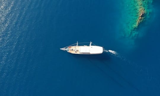 Incroyable croisière bleue de luxe lors du Holiday 10 Gulet de 127 minutes à Fethiye, Muğla