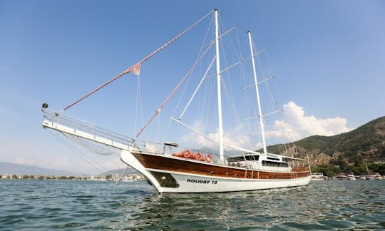 Incroyable croisière bleue de luxe lors du Holiday 10 Gulet de 127 minutes à Fethiye, Muğla