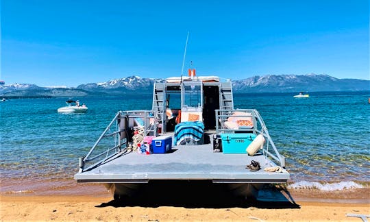Large Party Boat Pontoon Charter in South Lake Tahoe for up to 35 Guests
