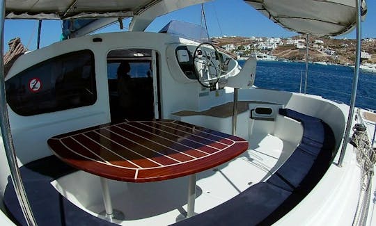 Kymo 43ft Belize Fountaine Pajot Rental in Ornos, Mykonos, Greece