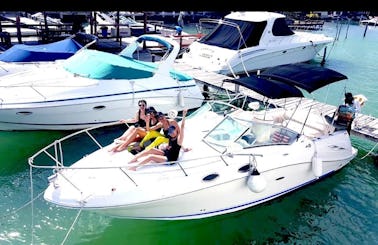 30ft Sea Ray Sundacer book 6hrs and get free Jetski ride in Cancún, Quintana Roo