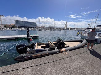 25ft Hydrosport RIB with 200 Hp Suzuki outboard motor