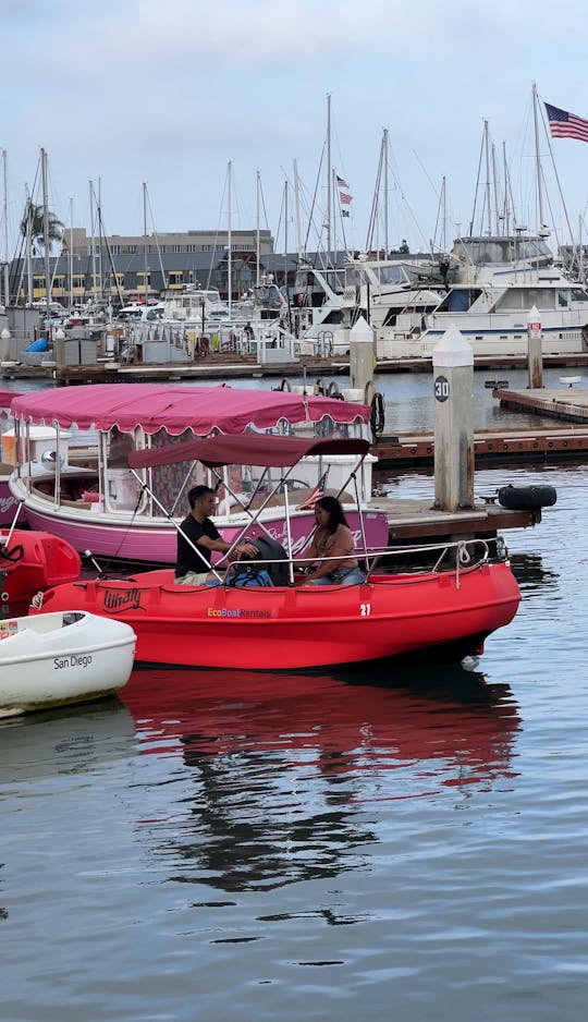 Electric Boat rentals in San Diego Bay! Day date idea! Dog Friendly experience!