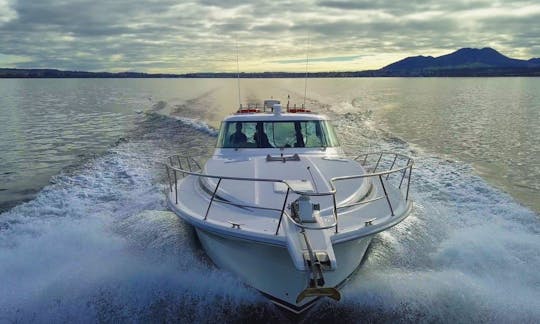 Charter a Riviera 4000 Offshore Sedan Motor Yacht in Taupo, New Zealand