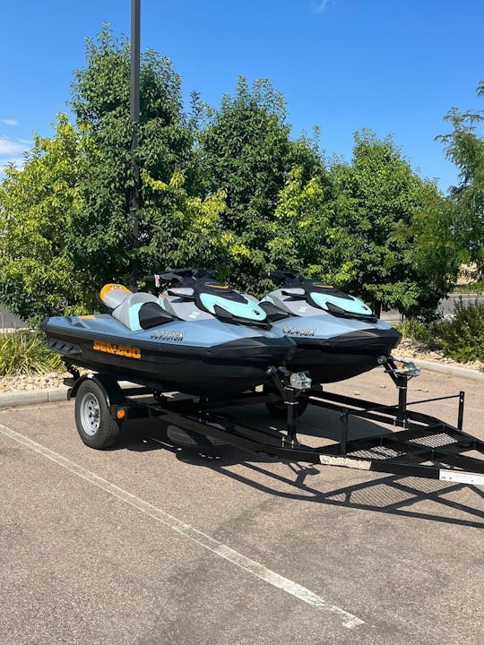 Pair of 2023 Sea-Doo GTI SE 130 jet skis for rent in Loveland, Colorado