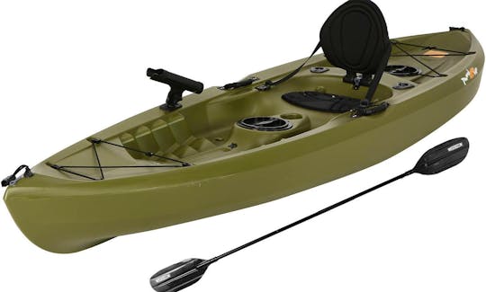 Lifetime Tamarack 10' Angler Kayak, Olive Green.
-
Lifetime Tamarack 10' Angler Kayak - The 10' adult kayak has a 275 lb. weight capacity and comes in