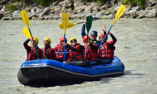 Discover the Rhone River of Switzerland on your Raft! Book an Easy to Challenging Rafting Trips Today!