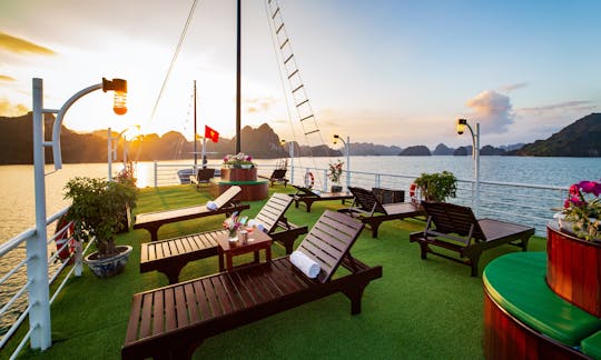 Lavender Elegance Cruises, 3-day Kayak, Caves, Taichi, Seaview from Hanoi!