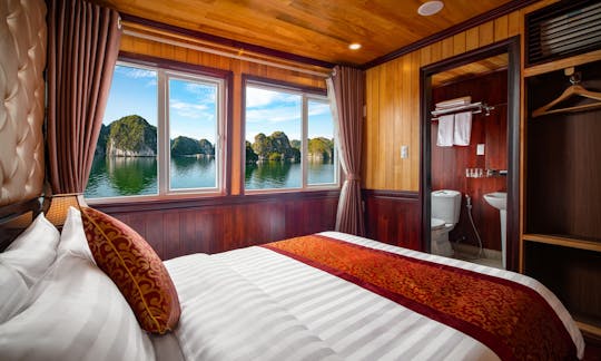 Lavender Elegance Cruises, 3-day Kayak, Caves, Taichi, Seaview from Hanoi!