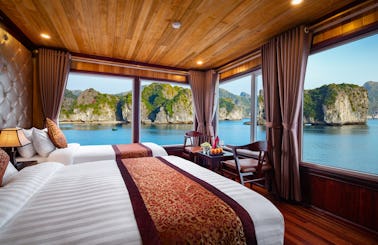 Lavender Elegance Cruises, 3-day Kayak, Caves, Taichi, Seaview from Hanoi!