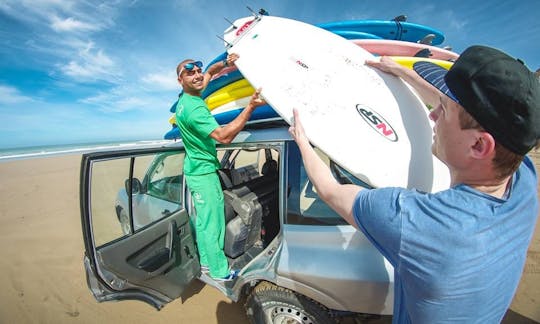 Surf Lesson for Beginner to Intermediate and Surf Safari Guiding Packages in Tamraght, Souss Massa