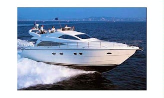 Aicon 56 Fly Motor Yacht Charter for Up to 12 People in Giardini Naxos, Italy