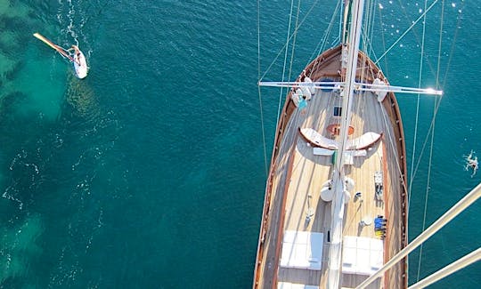 Captained Charter a Luxury Classic 98' Sailing Gulet with Amazing Crew in Fethiye, Muğla