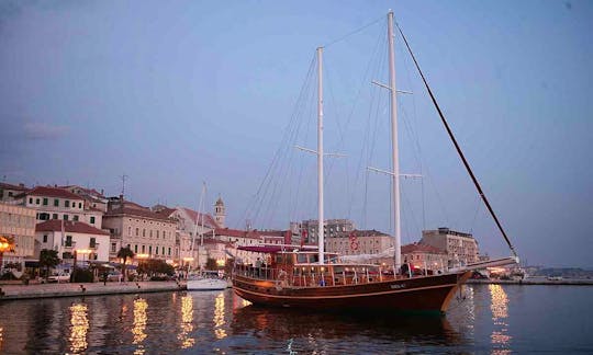 Weekly Captained Charter on 76' Sailing Gulet for 12 Person in Trogir, Croatia