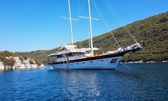 Crewed Charter on 86' Sailing Gulet for 14 Person in Dubrovnik, Croatia!