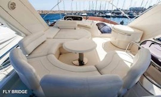 Azimut 68 Plus Motor Yacht Charter (Day and Night) in Limasol, Cyprus