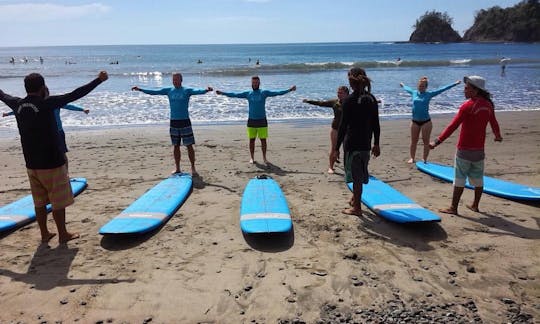 Private and Group Surf Lessons with Professional Surf Instructors in Puerto Carrillo