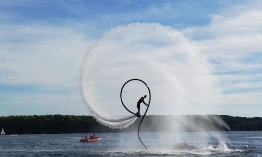 Aventure en flyboard à Mikołajki, Pologne