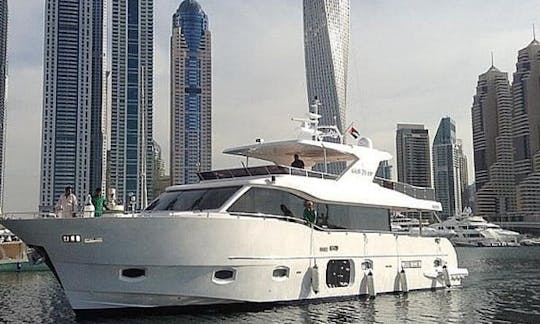 Charter the 75ft Gulf Craft Power Mega Yacht in Sheikh Zayed, Dubai