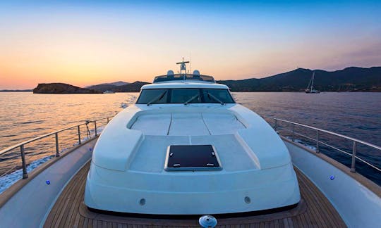 Book the 72ft San Lorenzo Power Mega Yacht in Sheikh Zayed, Dubai