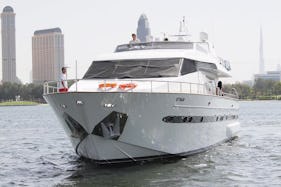 Book the Luxurious 82ft San Lorenzo Power Mega Yacht in Sheikh Zayed, Dubai