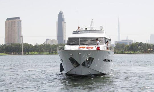 Book the Luxurious 82ft San Lorenzo Power Mega Yacht in Sheikh Zayed, Dubai