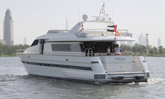 Book the Luxurious 82ft San Lorenzo Power Mega Yacht in Sheikh Zayed, Dubai