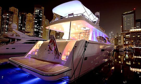 Plan Your Holiday Party in Sheikh Zayed, Dubai on 85' Duretti Power Mega Yacht