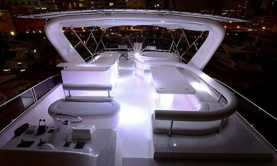 Plan Your Holiday Party in Sheikh Zayed, Dubai on 85' Duretti Power Mega Yacht