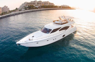 Plan Your Holiday Party in Sheikh Zayed, Dubai on 85' Duretti Power Mega Yacht