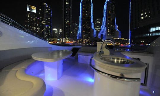 Charter the 88' Majesty Power Mega Yacht in Sheikh Zayed, Dubai