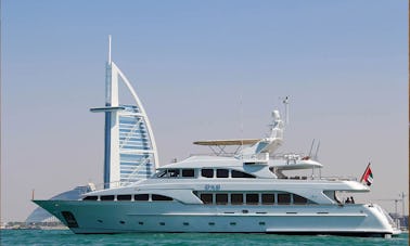 Alugue o Benetti Power Mega Yacht de 115 pés em Sheikh Zayed, Dubai