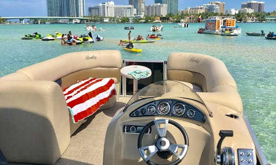 New Luxury Bentley Pontoon for 10 People in Miami Beach, Florida
