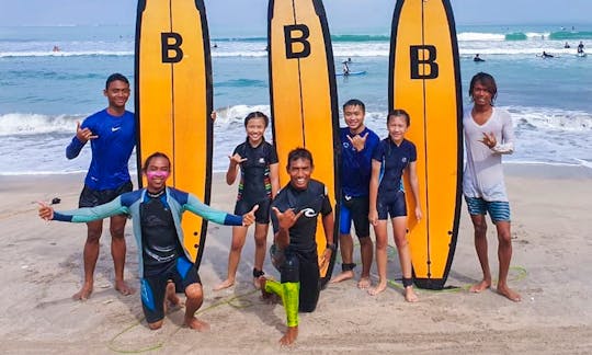 Beginner to Advanced Surfing Lesson in Kuta, Bali, front of McDonalds kuta beach