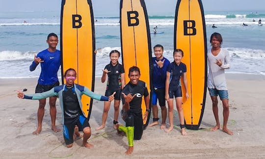 Beginner to Advanced Surfing Lesson in Kuta, Bali, front of McDonalds kuta beach