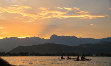 Excursão guiada a remo ao pôr do sol no Rio de Janeiro, Brasil