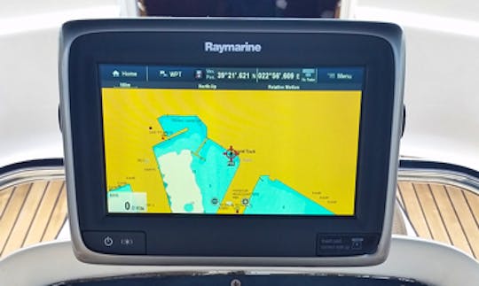 Raymarine GPS plotter on cockpit