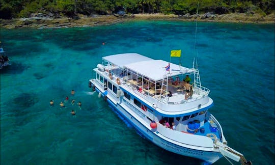 Phuket Koh Racha Yai Island day dive and snorkeling trip CMAS PADI SSI dive training courses from beginners to Divemaster level.