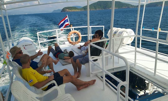Phuket Koh Racha Yai Island day dive and snorkeling trip CMAS PADI SSI dive training courses from beginners to Divemaster level.